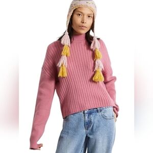 PacSun Contrast Ribbed Mock Neck Sweater Small